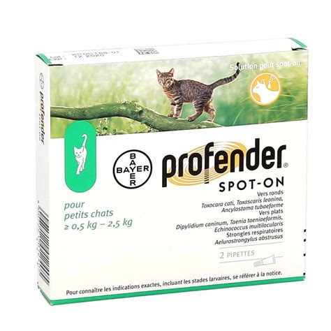 vermifuge chat pipette profender|profender for cats ingredients.